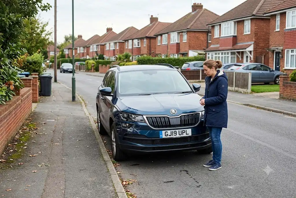 What Is Fully Comprehensive Insurance? A UK Driver’s Guide Driver inspecting car damage after minor accident in UK