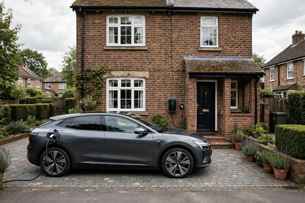 Electric Car Insurance electric car insurance – an electric car charging at home in the UK